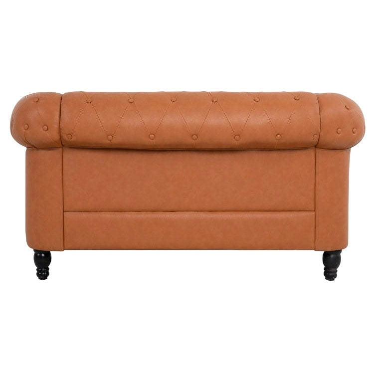Emery Chesterfield Loveseat, Luxurious Comfort for Cozy Living Rooms, Mid-Century Modern couch, Elegance & Serenity