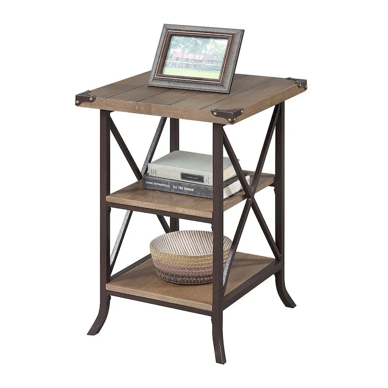 Convenience Concepts Brookline End Table with Shelves
