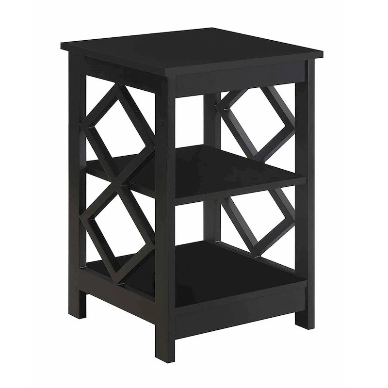 Convenience Concepts Diamond End Table with Shelves