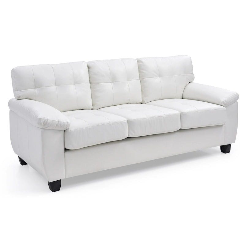 Gallant 78 in. W Flared Arm Faux Leather Straight Sofa - 33L x 78W x 35H