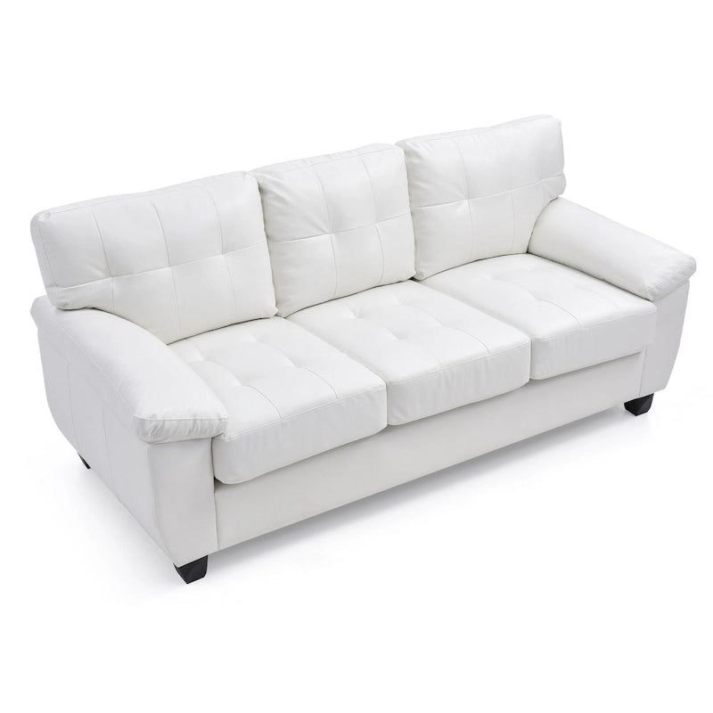 Gallant 78 in. W Flared Arm Faux Leather Straight Sofa - 33L x 78W x 35H