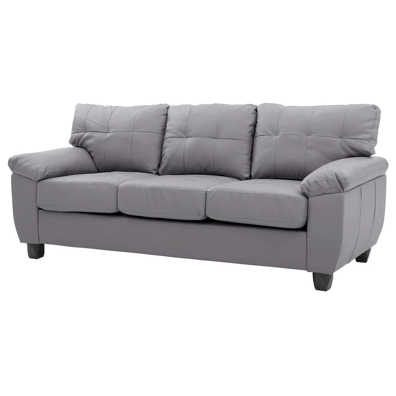 Gallant 78 in. W Flared Arm Faux Leather Straight Sofa - 33L x 78W x 35H