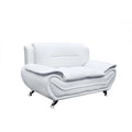 Michael Segura Bonded Leather Upholstered Loveseat