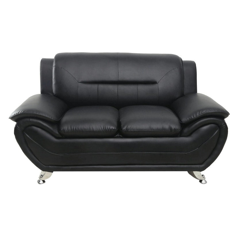 Michael Segura Bonded Leather Upholstered Loveseat