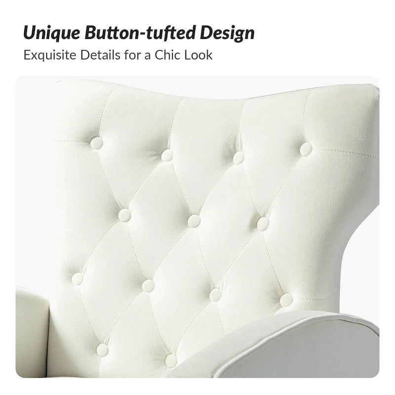 Abadiana Accent Tufted Chair with Metal Base by HULALA HOME