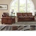 Made in USA Revo Top Grain Leather Sofa Bed and Chair Set
