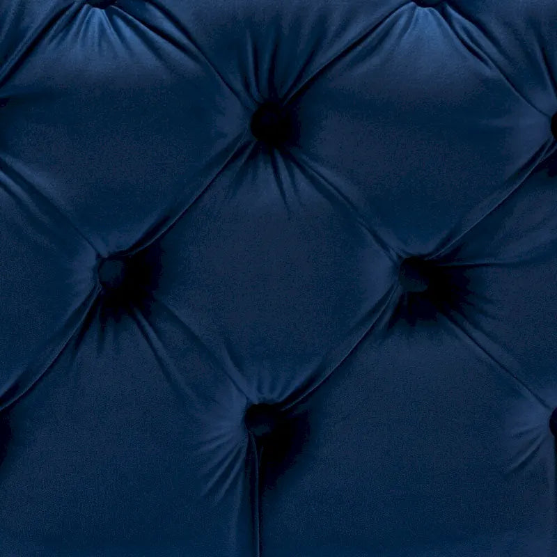 Glam Velvet Ottoman with Gold Legs