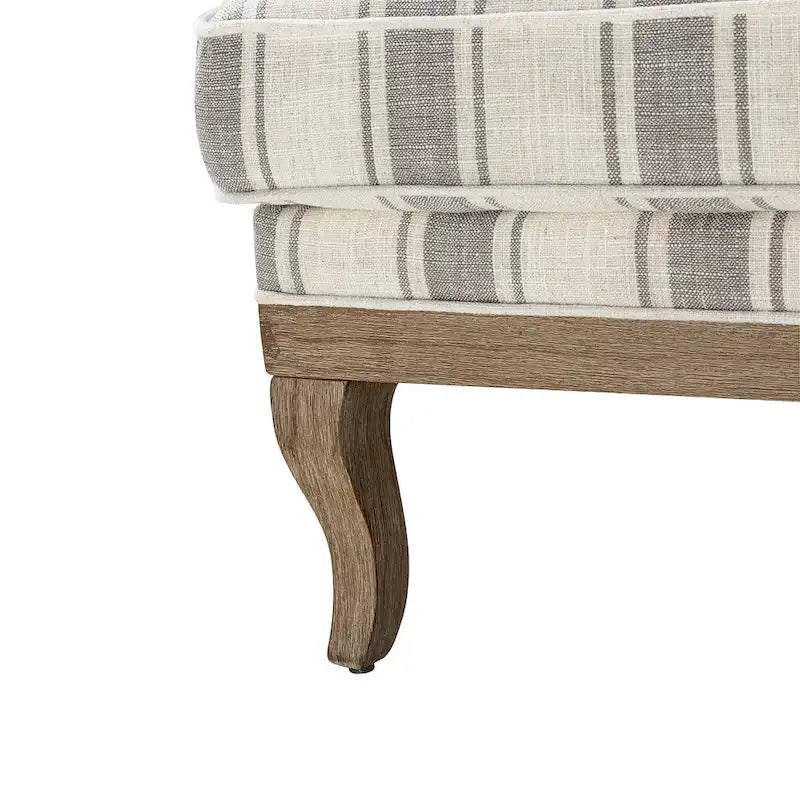 Rinaldo Farmhouse Polyester Armchair with Solid Wood Legs Set of 2 by HULALA HOME