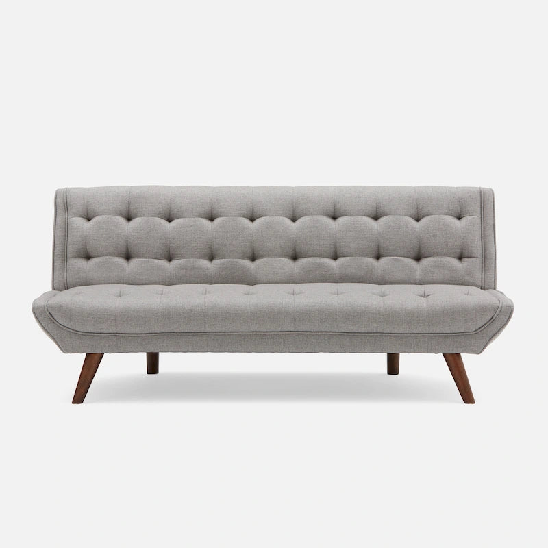 Modern Armless Fabric Grey Sofa Bed Adjustable Folding Sofa - 32.09*71.06*22.05 inches