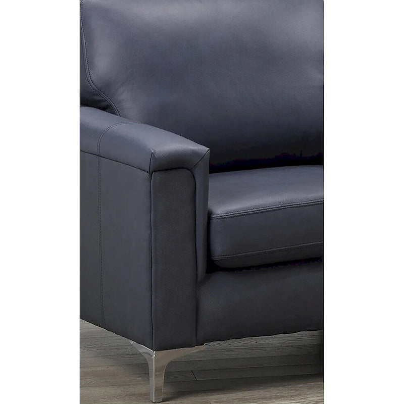 Lessa Modern Premium Top Grain Leather Sofa and Chair Set