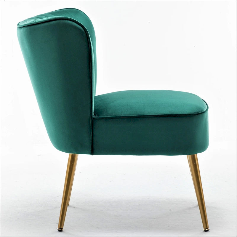 Sauter 23.2 Wide Mid-Century Modern Microfiber Accent Chair with Metal Leg