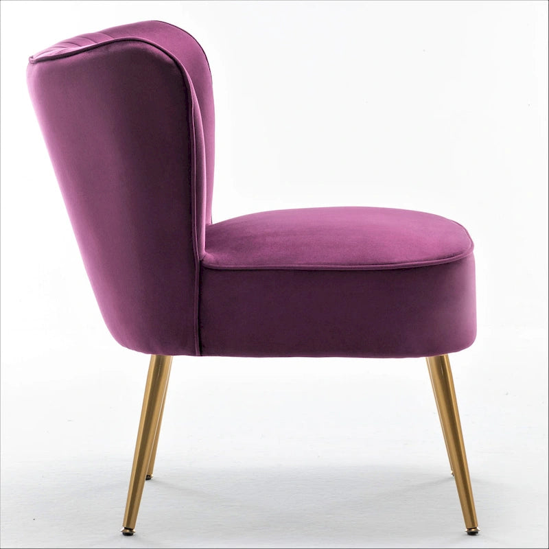 Sauter 23.2 Wide Mid-Century Modern Microfiber Accent Chair with Metal Leg