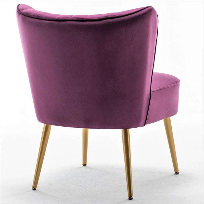 Sauter 23.2 Wide Mid-Century Modern Microfiber Accent Chair with Metal Leg