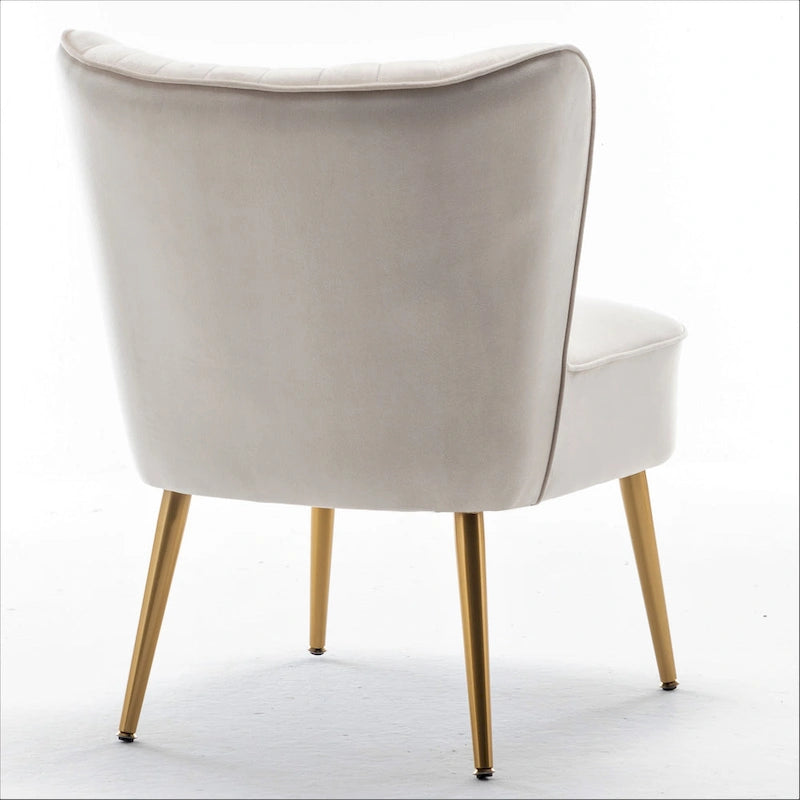 Sauter 23.2 Wide Mid-Century Modern Microfiber Accent Chair with Metal Leg