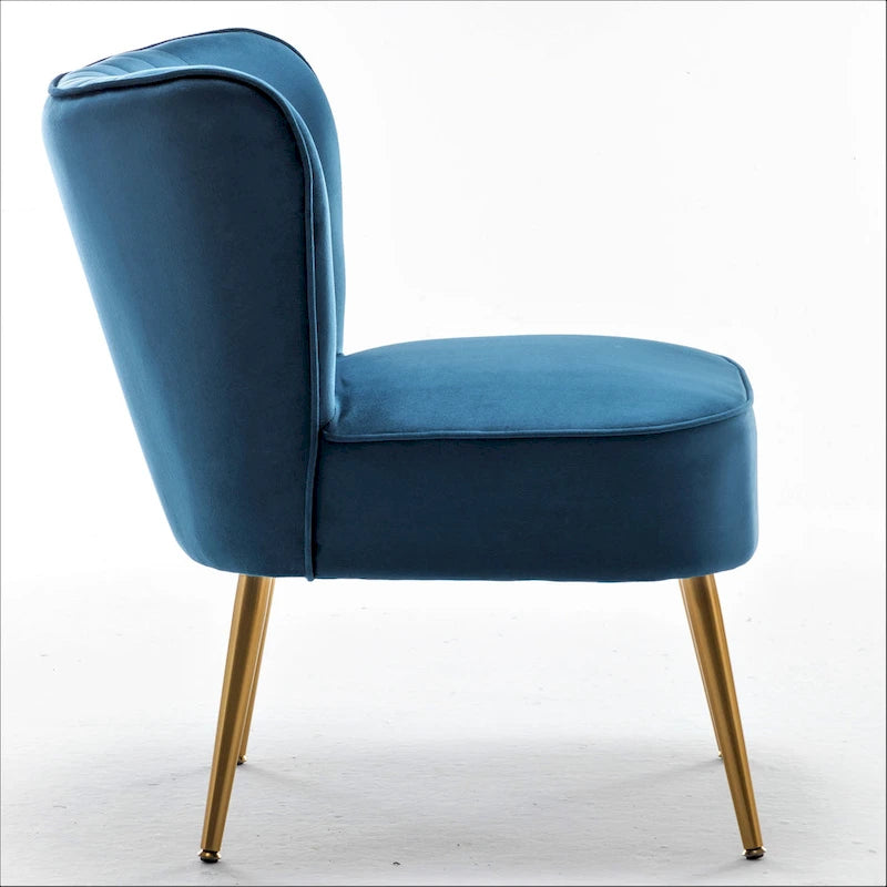 Sauter 23.2 Wide Mid-Century Modern Microfiber Accent Chair with Metal Leg