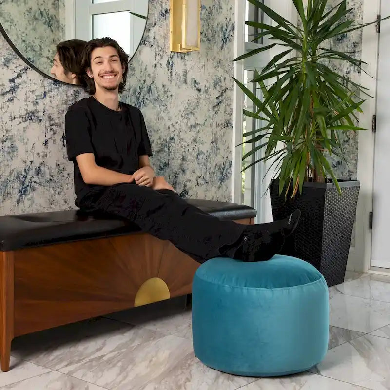 Belgique Velvety Indoor Pouf by Gouchee Home