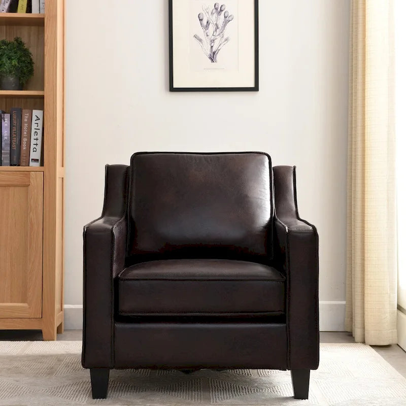 Furniture of America Kayn Contemporary Vinyl Padded Club Chair