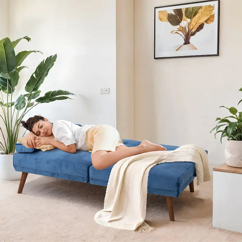 Futzca 60 Small Loveseat, 3 in 1 Cute Convertible Sofa Bed