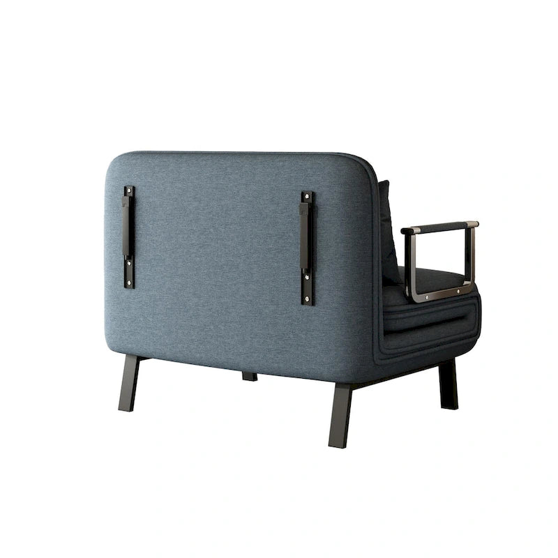 Convertible Tri-Fold Sofa Bed with Adjustable Backrest & Pillow
