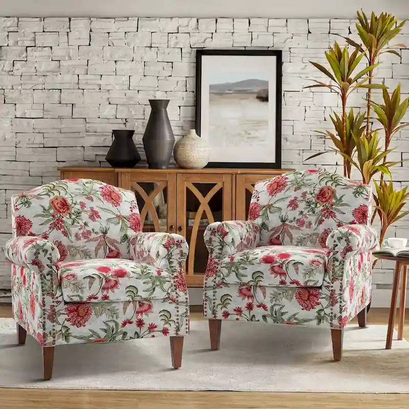 Giampiero Living Room Armchair with Nailhead Trims Set of 2 by HULALA HOME