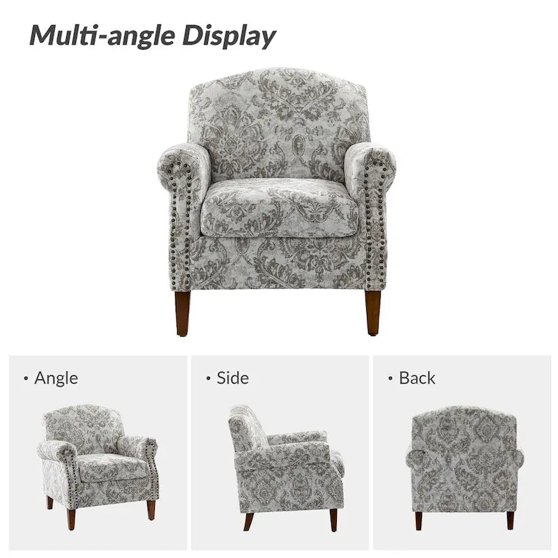 Giampiero Living Room Armchair with Nailhead Trims Set of 2 by HULALA HOME