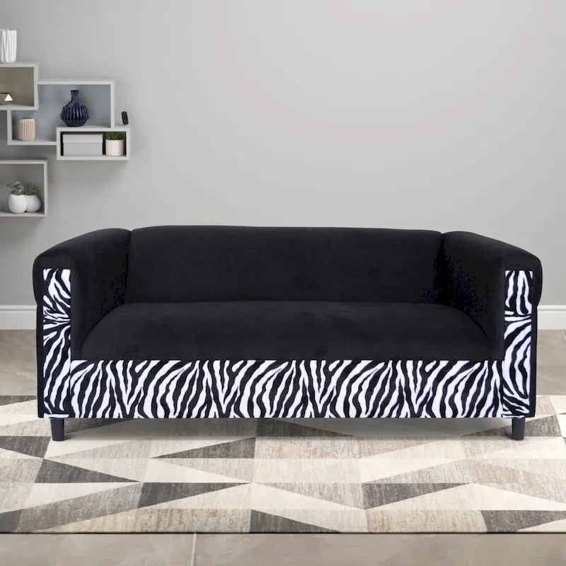 Coast to Coast Sofas Mid Century Modern 3 Seater Sofa Velvet Solid Wood Frame Upholstered