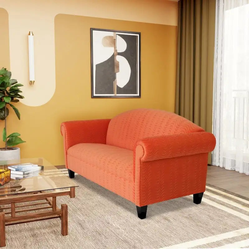 Coast to Coast Sofas Traditional 3 Seater Sofa Velvet Solid Wood Frame Upholstered