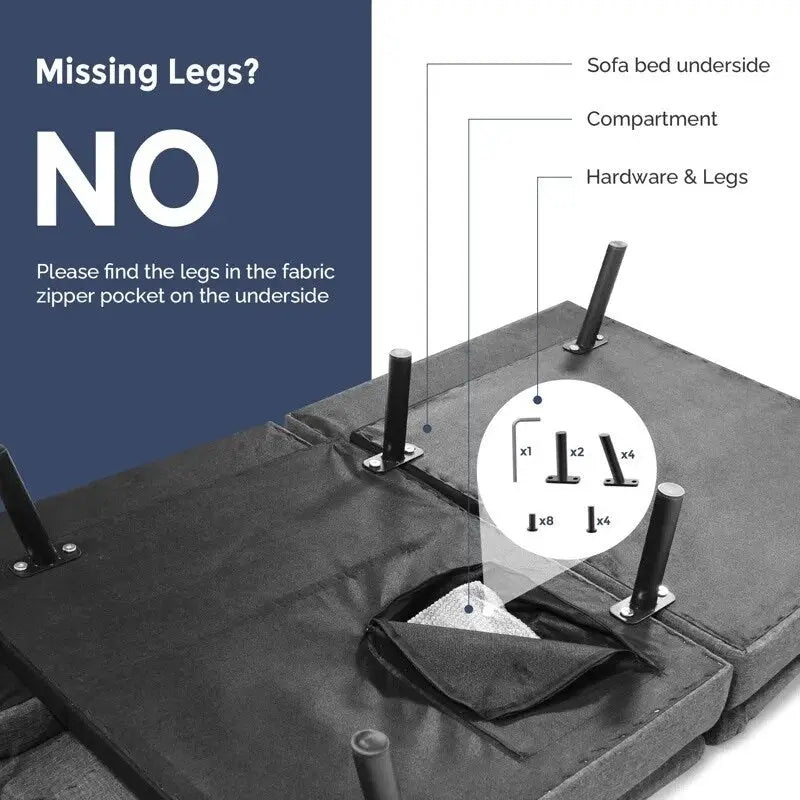 Futon Sofa Bed, Faux Leather Convertible Sofa with Adjustable Splitback Armrests for Compact Living Space, Twin Size