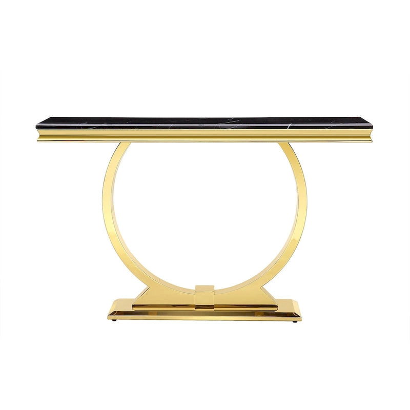 Modern Console Tables With Metal U Base and Gloss texture top