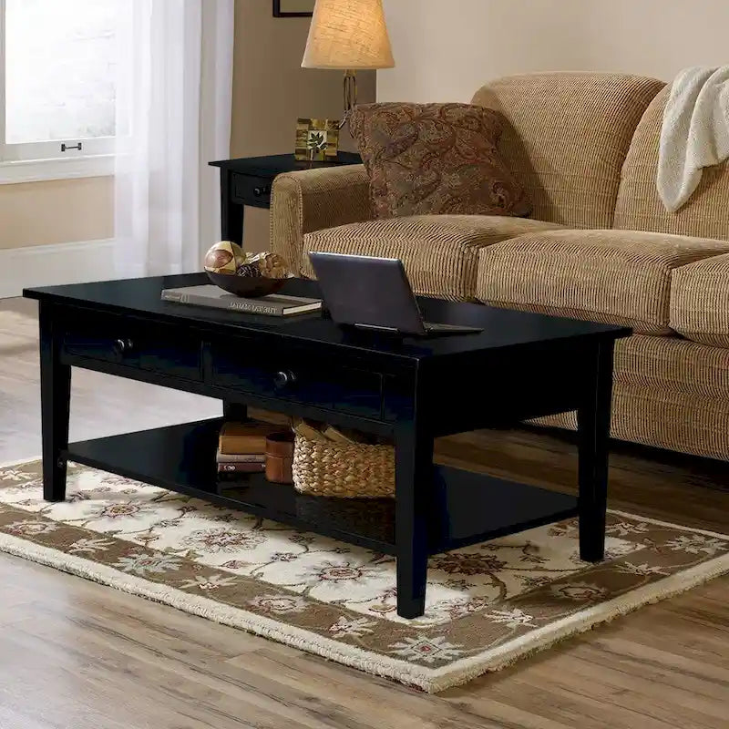 Spencer Solid Parawood Coffee Table - 48 in. W x 24 in. D x 19 in. H