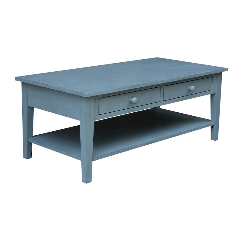 Spencer Solid Parawood Coffee Table - 48 in. W x 24 in. D x 19 in. H