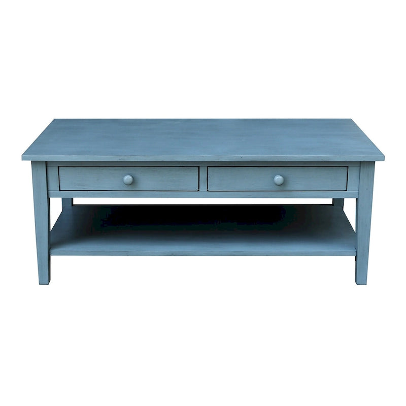 Spencer Solid Parawood Coffee Table - 48 in. W x 24 in. D x 19 in. H