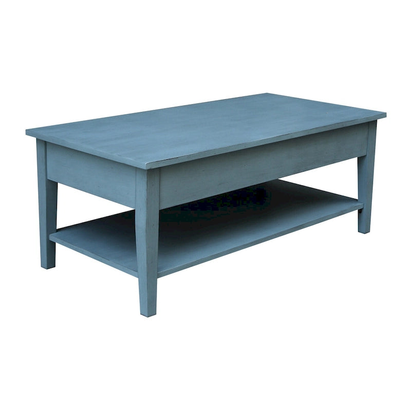 Spencer Solid Parawood Coffee Table - 48 in. W x 24 in. D x 19 in. H