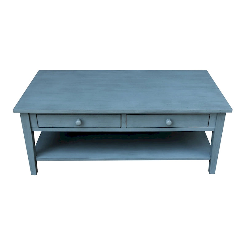 Spencer Solid Parawood Coffee Table - 48 in. W x 24 in. D x 19 in. H