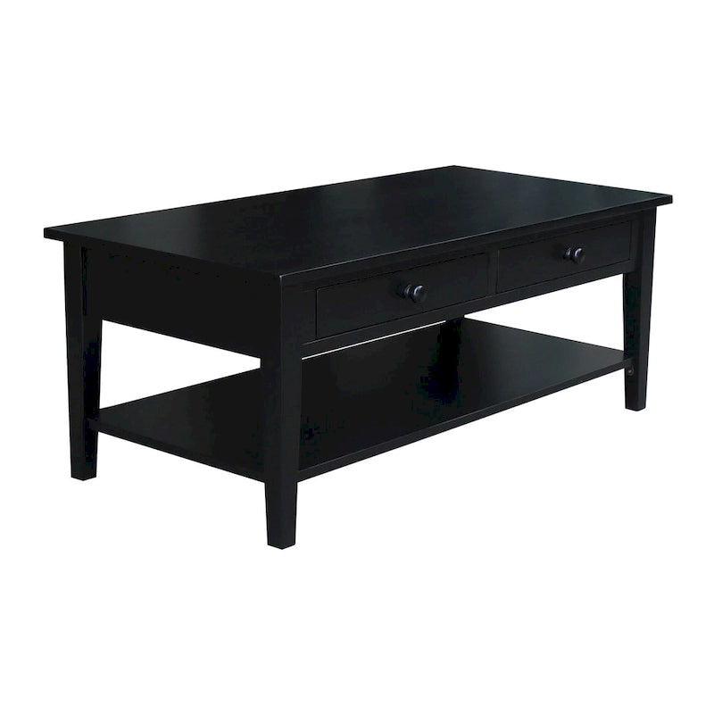 Spencer Solid Parawood Coffee Table - 48 in. W x 24 in. D x 19 in. H