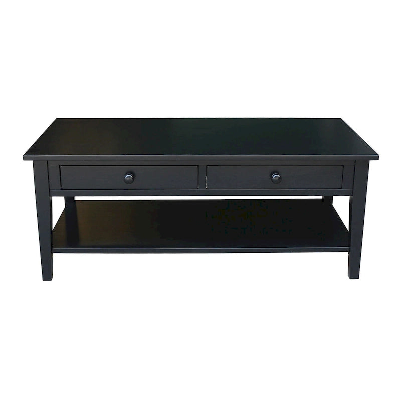 Spencer Solid Parawood Coffee Table - 48 in. W x 24 in. D x 19 in. H