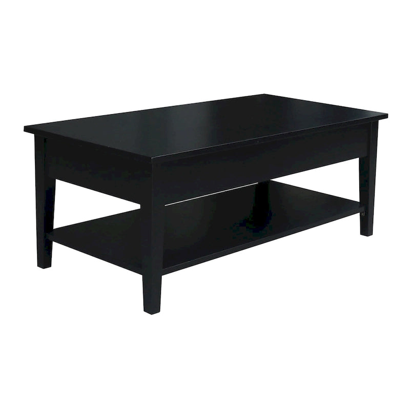 Spencer Solid Parawood Coffee Table - 48 in. W x 24 in. D x 19 in. H