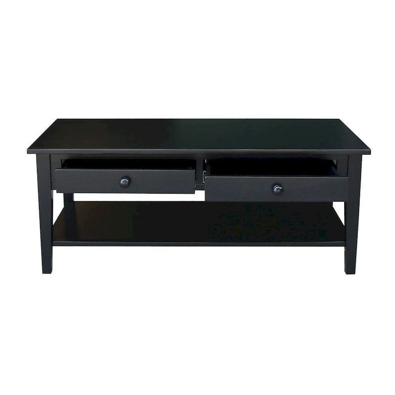Spencer Solid Parawood Coffee Table - 48 in. W x 24 in. D x 19 in. H