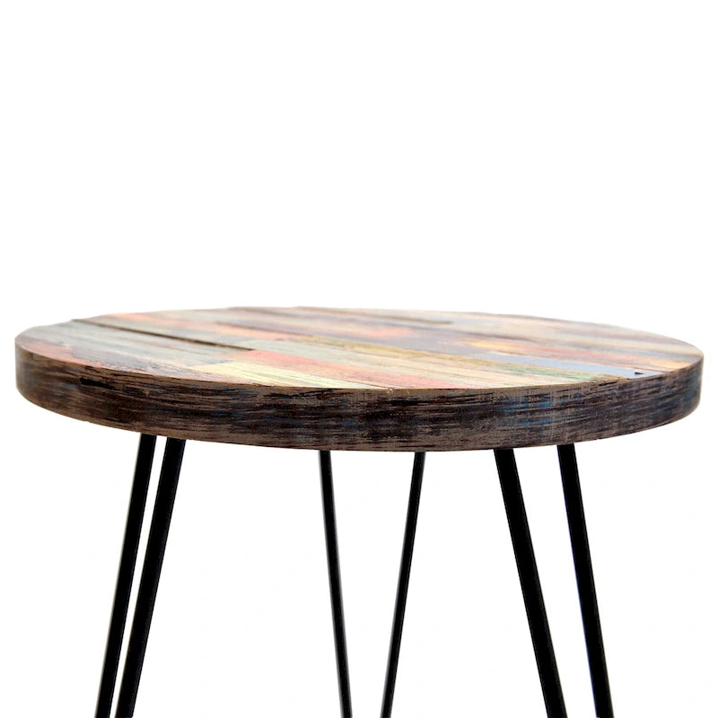 Greenage Reclaimed Wood End Table Living Room Night Stand Use