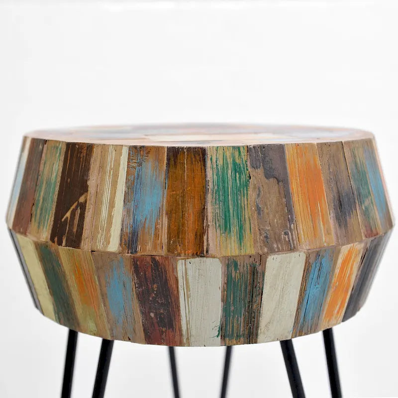 Greenage Reclaimed Wood End Table Living Room Night Stand Use