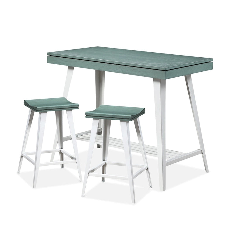 Kaylen Modern 3-Piece Steel Legs Counter Height Table Set by Furniture of America