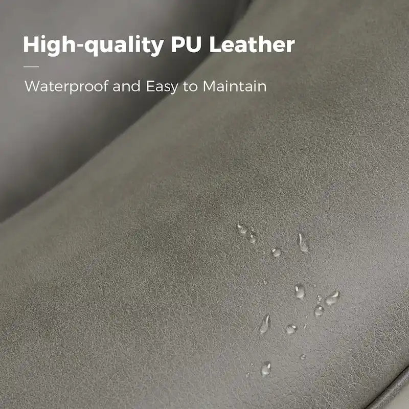 Haley Modern Swivel Barrel Faux Leather Chair with Solid Wood Base Set of 2 by HULALA HOME