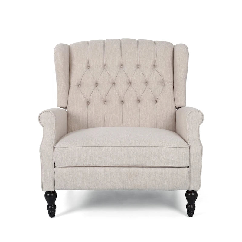 Apaloosa Oversized Tufted Fabric Oversized Pushback Recliner by Christopher Knight Home