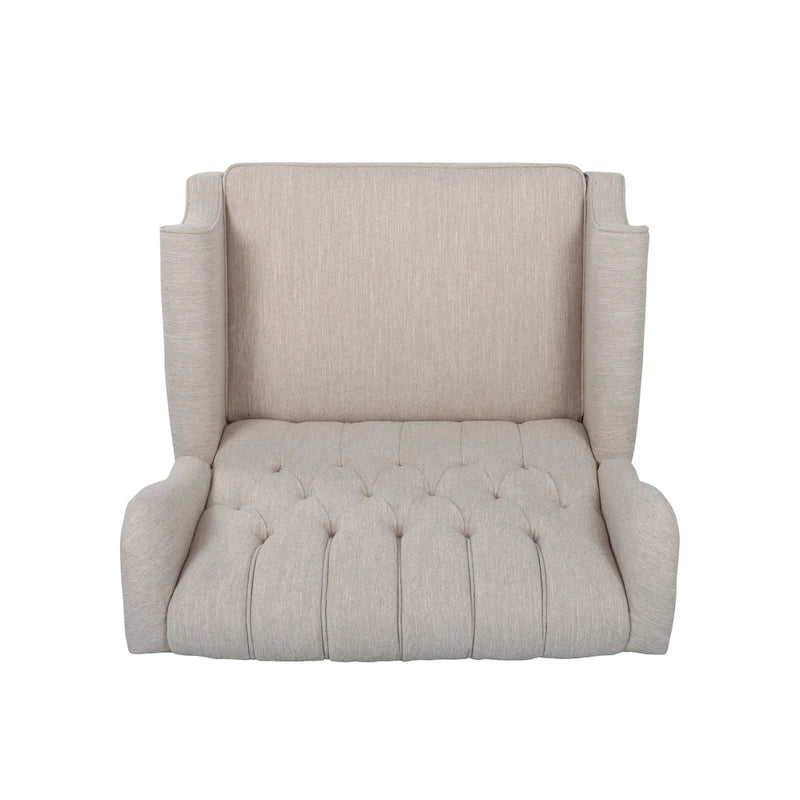 Apaloosa Oversized Tufted Fabric Oversized Pushback Recliner by Christopher Knight Home