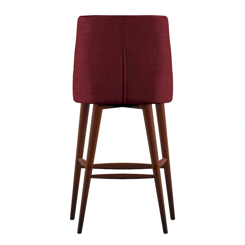 Sasha Espresso Barrel Back Counter Stools (Set of 2) iNSPIRE Q Modern