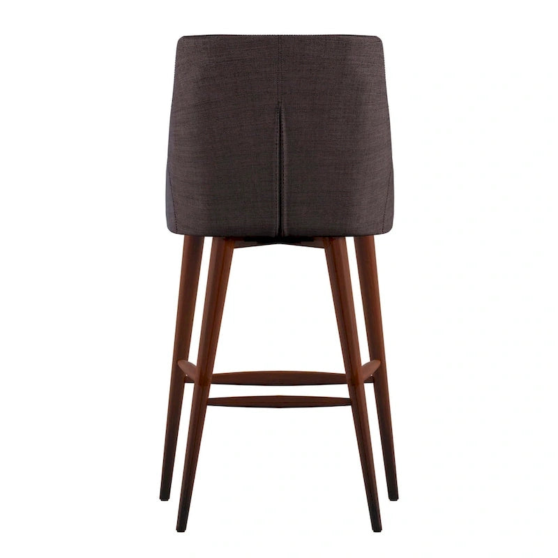 Sasha Espresso Barrel Back Counter Stools (Set of 2) iNSPIRE Q Modern