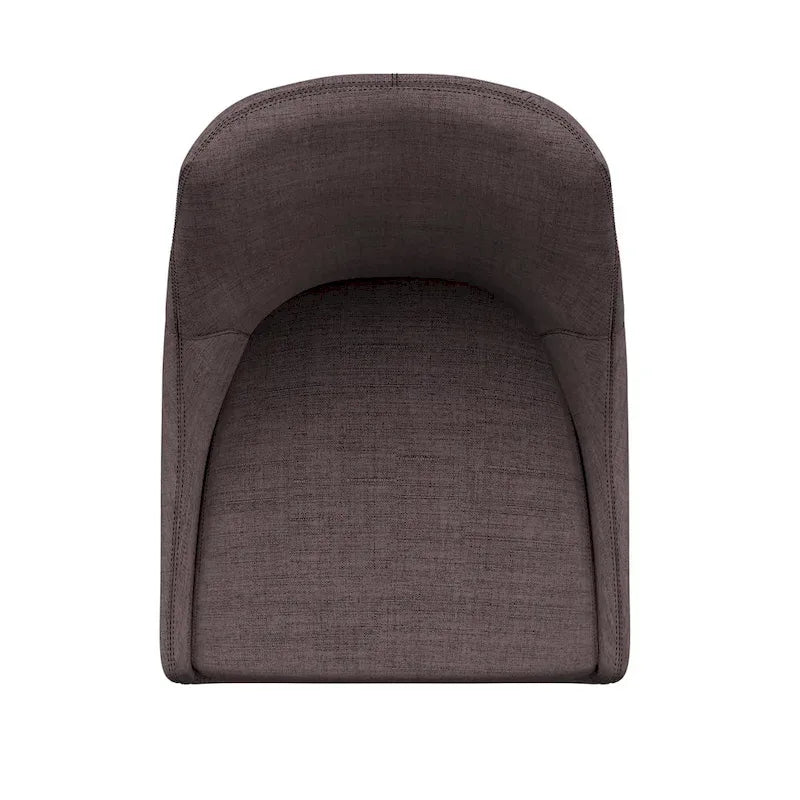 Sasha Espresso Barrel Back Counter Stools (Set of 2) iNSPIRE Q Modern