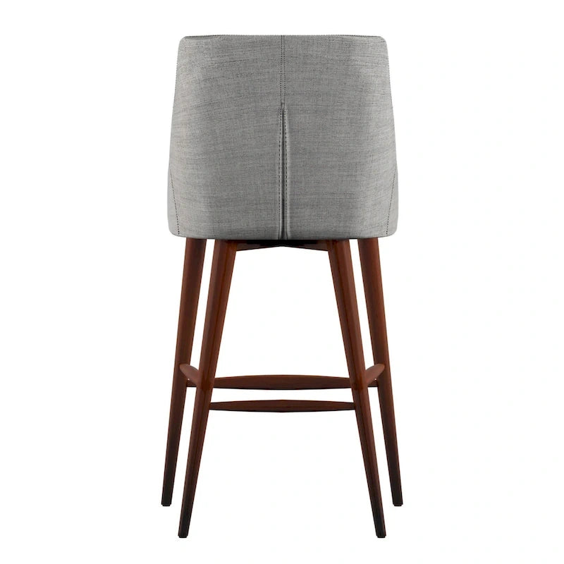 Sasha Espresso Barrel Back Counter Stools (Set of 2) iNSPIRE Q Modern