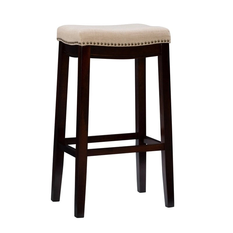 Linon Willamette Linen Backless 32-in Bar Stool