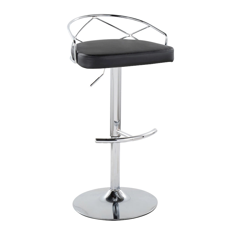 Silver Orchid Charlotte Glam Adjustable Bar Stool (Set of 2)
